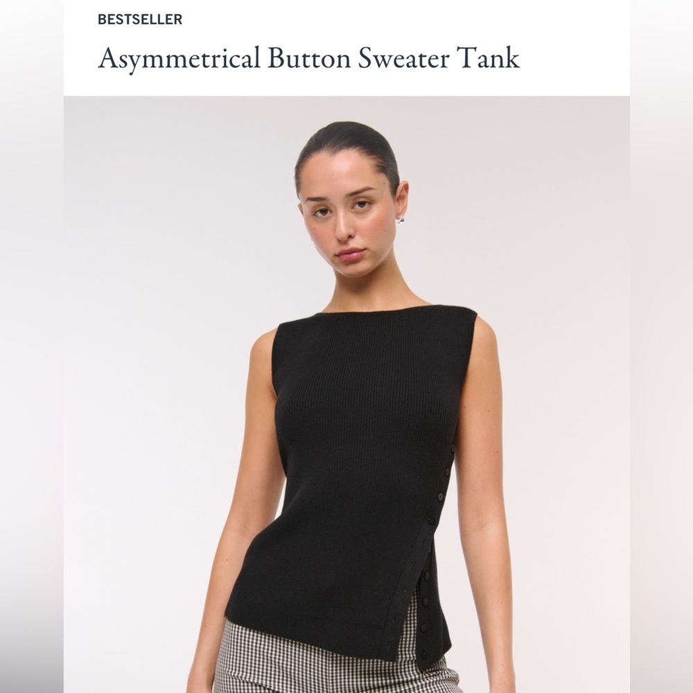 Abercrombie asymmetrical button sweater tank top